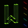 EPS10 vector glowing wireframe letter W - easy to change color