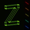 EPS10 vector glowing wireframe letter Z - easy to change color