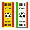 vector soccer football tournament tickets