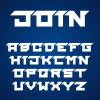 vector joined roofed font alphabet letters
