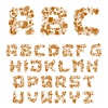 vector dot beige alphabet font letters