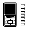 vector portable digital weight scale black symbol