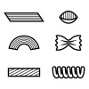 pasta black line icon vector