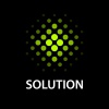 abstract dotted sphere icon solution symbol