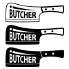 butcher meat cleaver chopper symbol vector