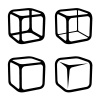 ice cube black symbols vector