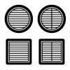 ventilation grille black symbol vector