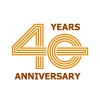 40 years anniversary symbol vector