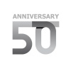 50 years anniversary number vector