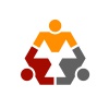 human community hexagon symbol vector