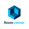 3D isometric room corner blue symbol vector