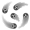 soccer ball motion line symbol vector
