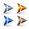 abstract triangular arrow symbol vector
