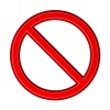 red blank ban sign vector