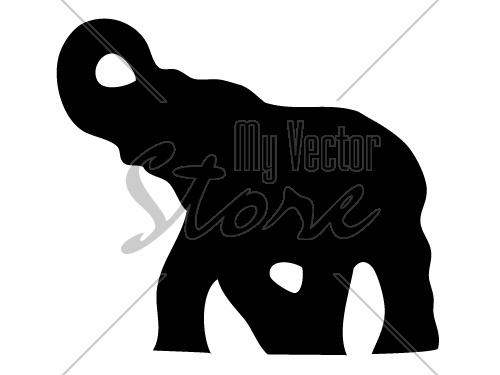 vector Elephant silhouette