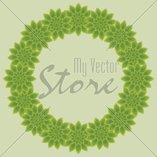 vector foliage wreath