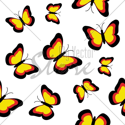 vector butterflies seamless
