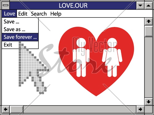 vector our love save forever