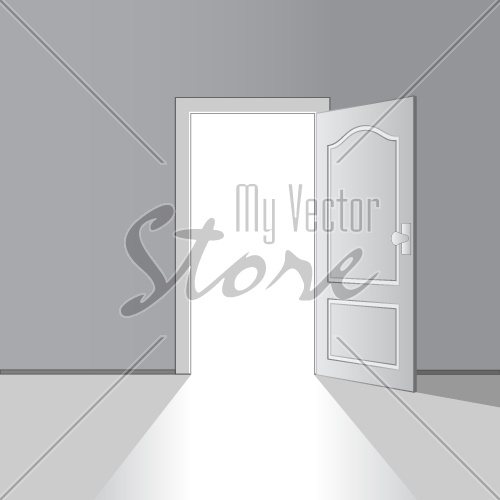 vector opened door