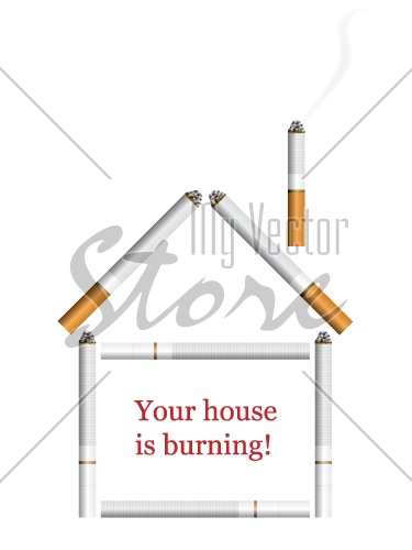 vector house from cigarettes