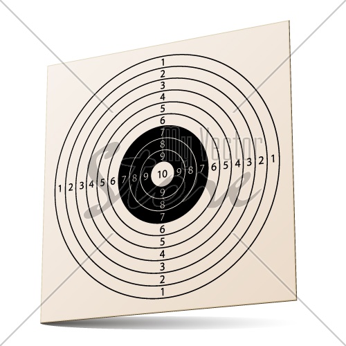 vector 3d paper rifle target