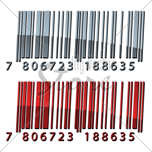 vector 3d abstract barcodes
