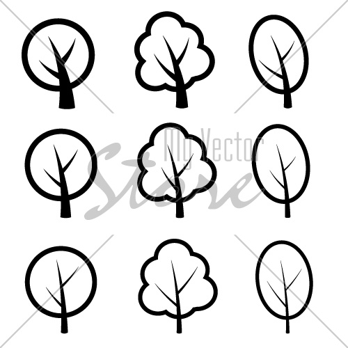 vector tree symbols