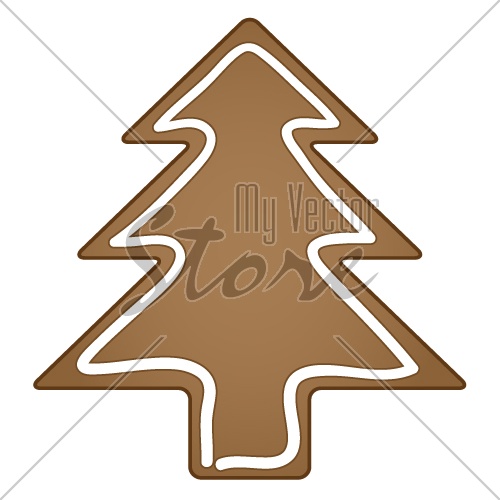vector gingerbread christmas tree