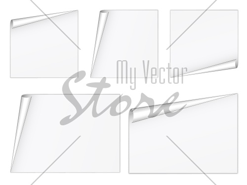 vector blank white sheets