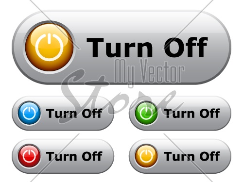 vector white glossy buttons
