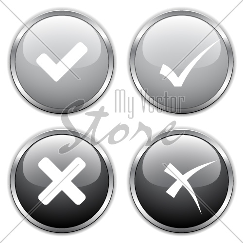 vector check mark buttons