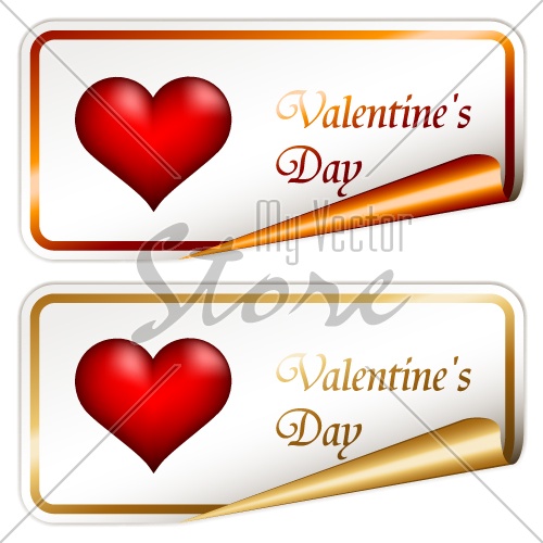 vector valentine stickers