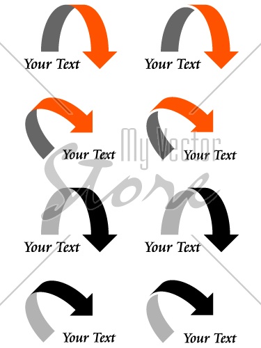 vector arrows with text