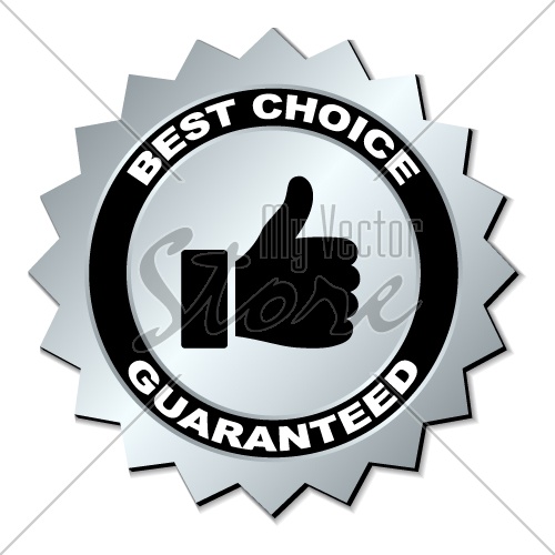 vector best choice guaranteed label