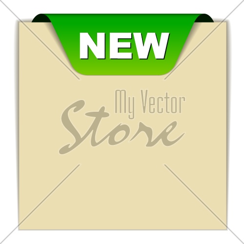 vector green new sign