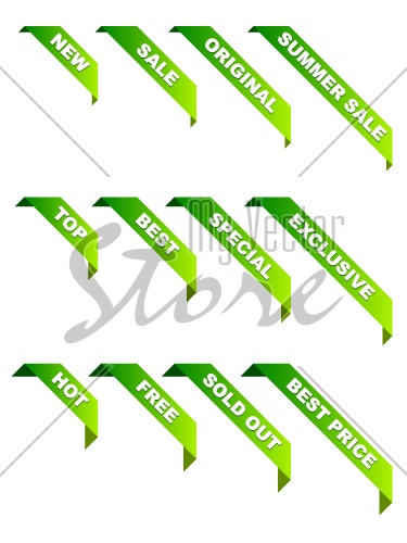 vector promotional ribbons