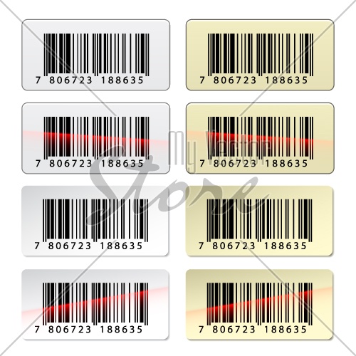 vector EAN barcode stickers