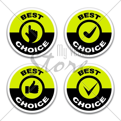 vector best choice stickers