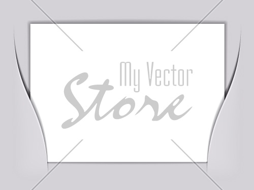 vector blank white rectangle paper