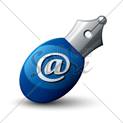 vector write e-mail pen icon