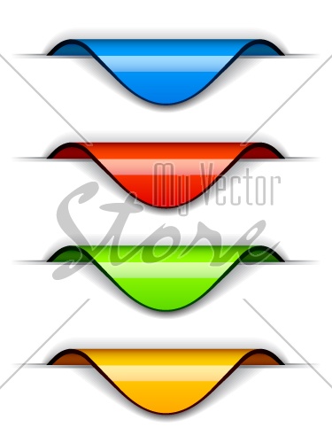 vector blank glossy tag labels