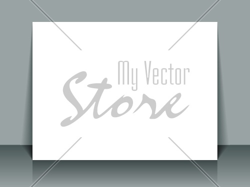 Vector white banner propped on wall