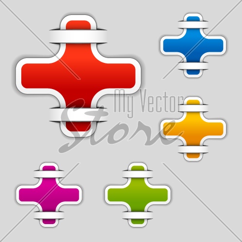 vector blank attached cross labels