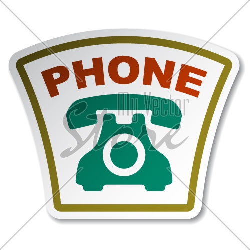 vector old phone sticker