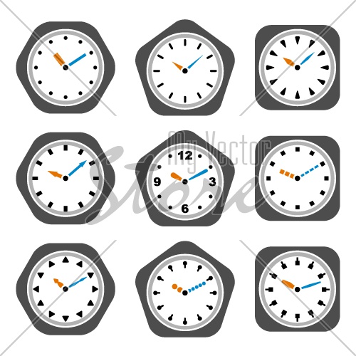 vector clock icons