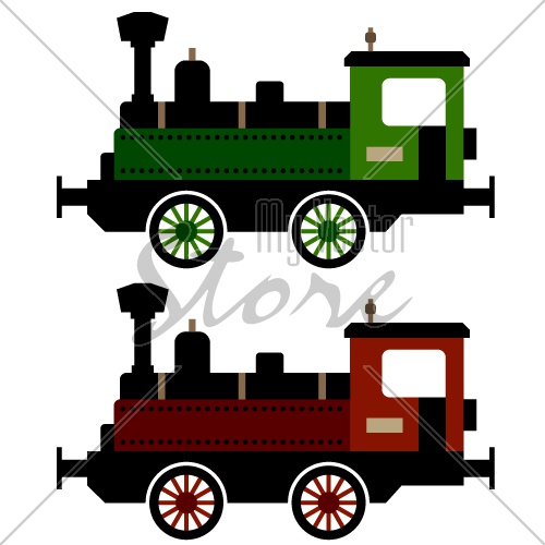 vector steam train locomotive