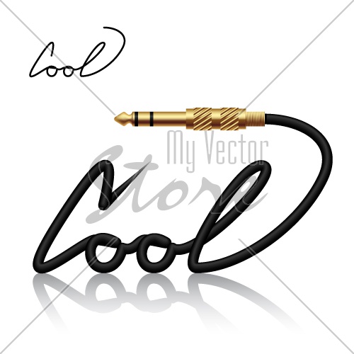 vector jack connector cool calligraphy