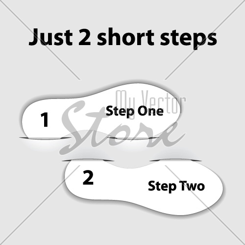 vector paper imprint short steps