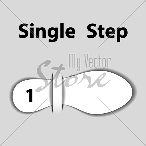 vector blank attached paper imprint step
