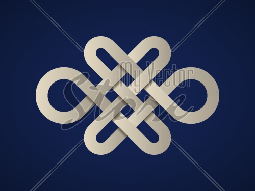 vector paper endless celtic knot